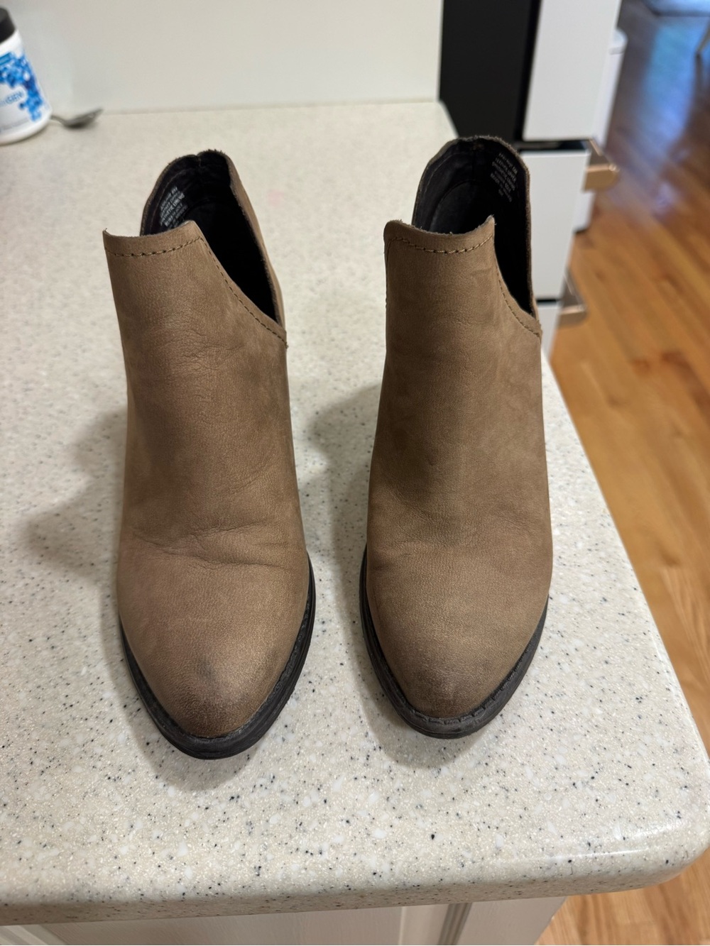 Taupe Ankle Booties - Classic Slip-On Style